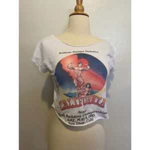 1985 Vintage Body building cut off tee